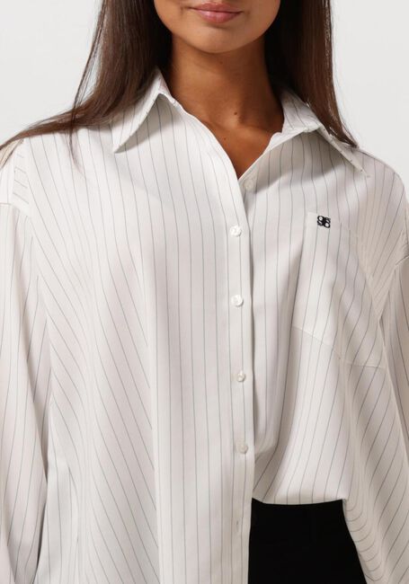 Witte DANTE6 Blouses KRIJTSTREEP OVERSIZED BLOUSE - large