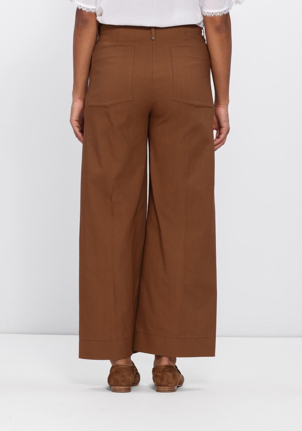 Bruine LUISA CERANO Wijde broek 638896/3715-00 - large