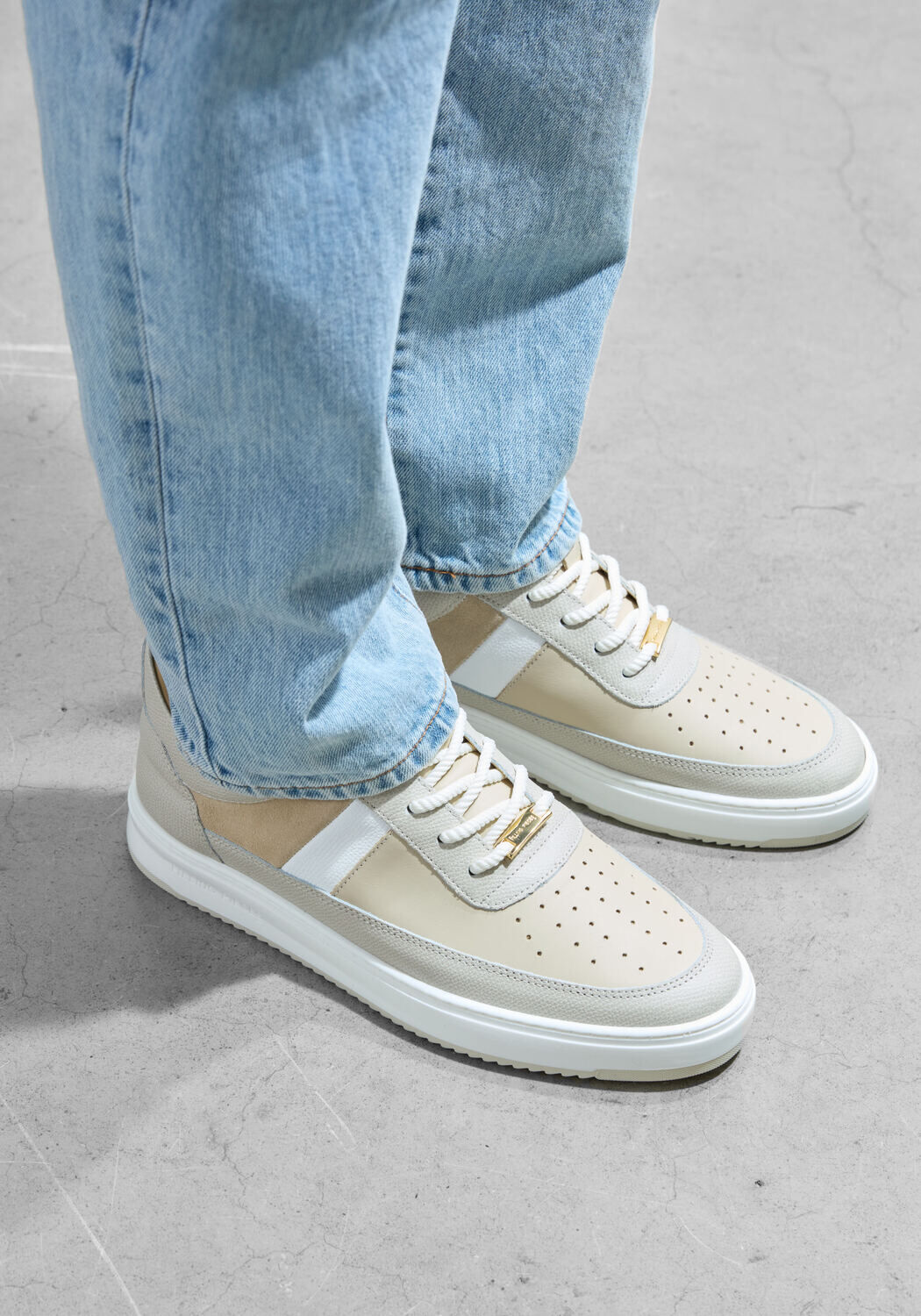 Beige FILLING PIECES Lage sneakers LOW TOP GAME LUX - large