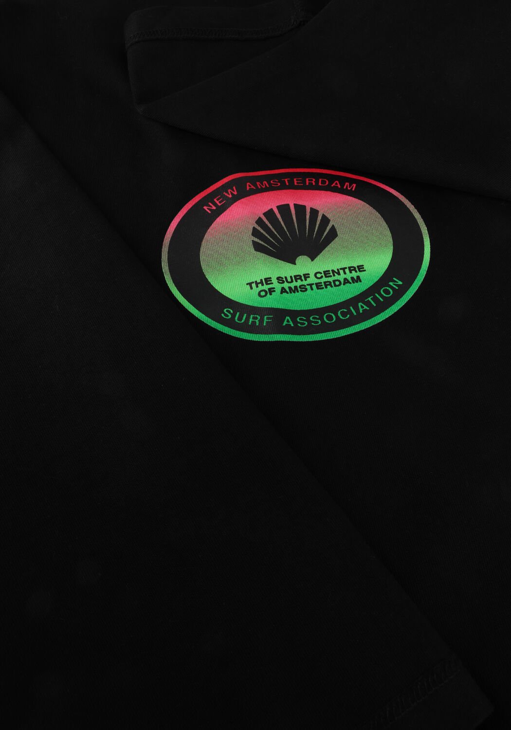 Zwarte NEW AMSTERDAM SURF ASSOCIATION T-shirt SURF CENTRE LONGSLEEVE BLACK - large