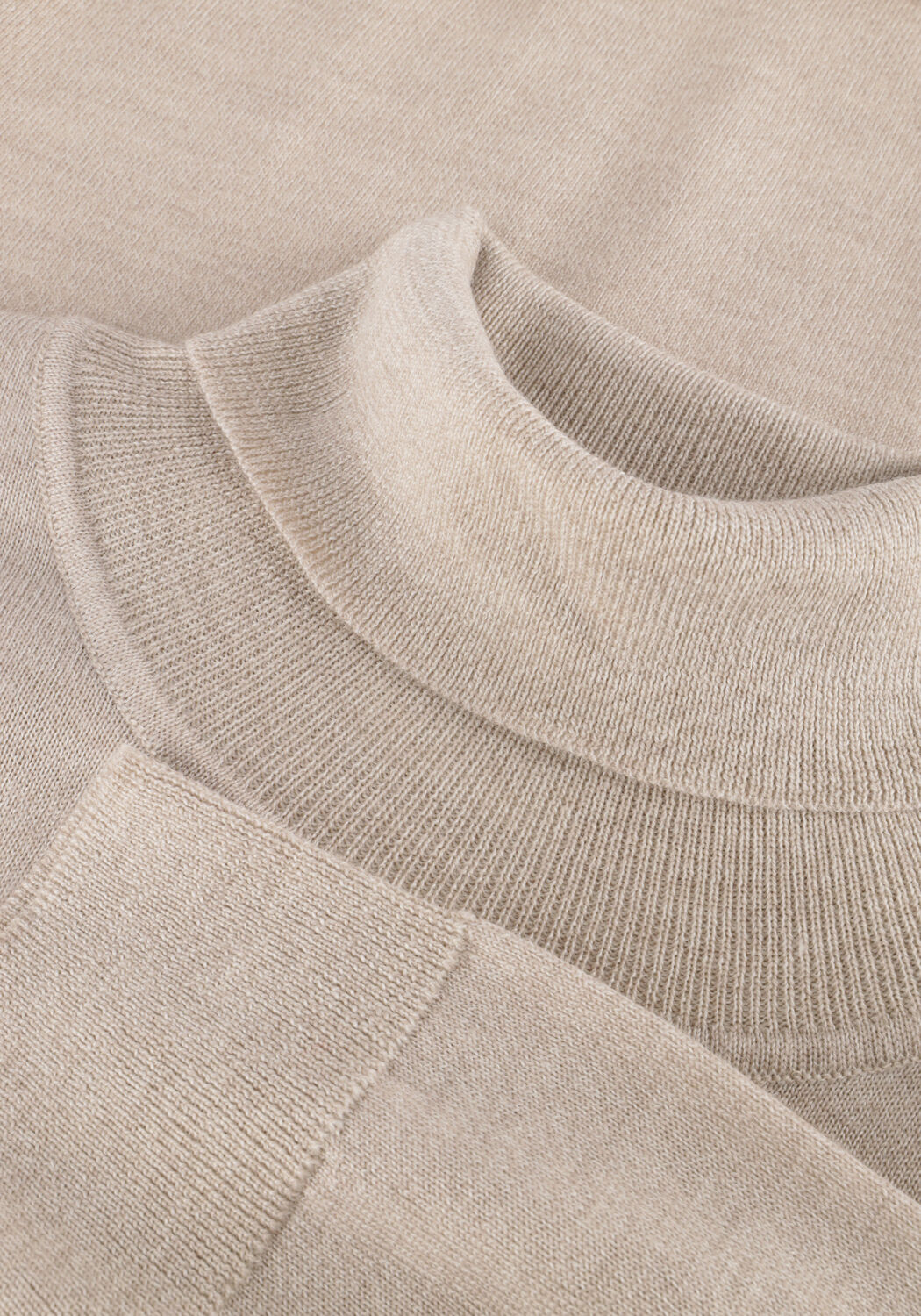 Beige PROFUOMO Coltrui PULLOVER ROLL NECK MERINO - large