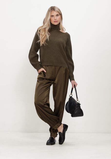 Donkergroene DANTE6 Trui MARENNA ASYMMETRICAL SWEATER - large