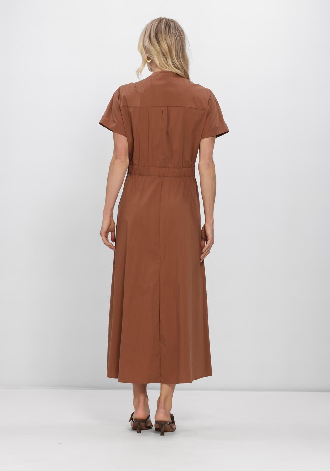 Bruine CO'COUTURE Midi jurk ELARACC WRAP SS DRESS - large
