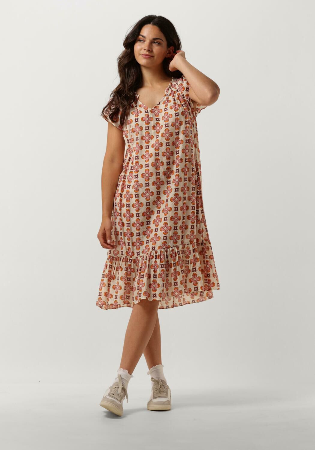 Co'Couture Midi Jurk Dames Sunrise Crop Egypt Dress, Maat: L, Kleur: Ecru