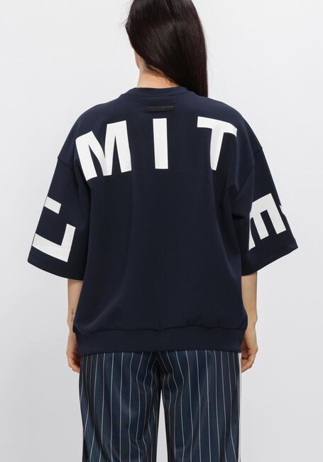 Blauwe HAUTE L'AMITI&Eacute; Tops & T-shirts MAXI SPLIT SS LOGO SWEAT - large