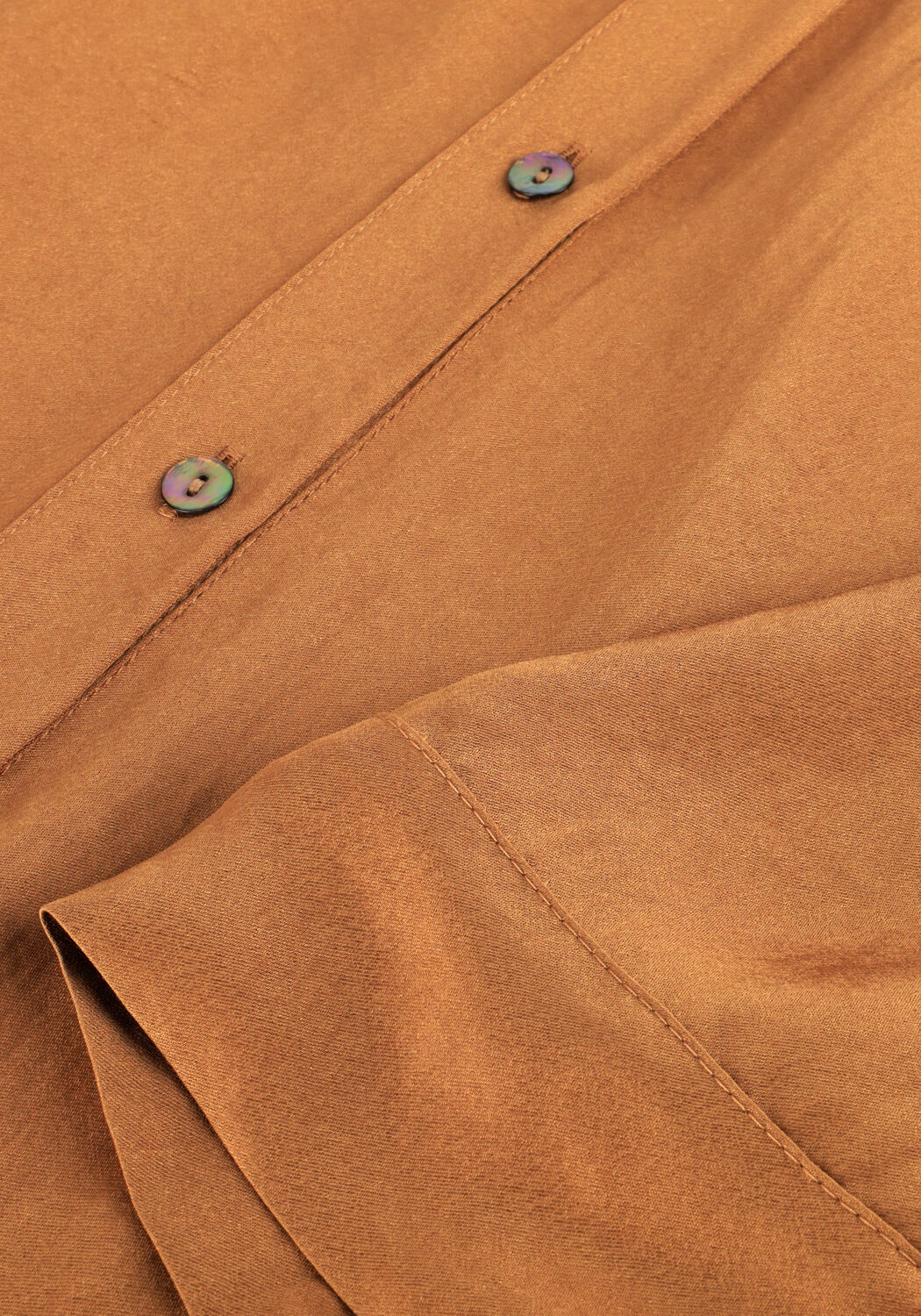 Bruine SUMMUM Midi jurk DRESS SILKY TOUCH - large