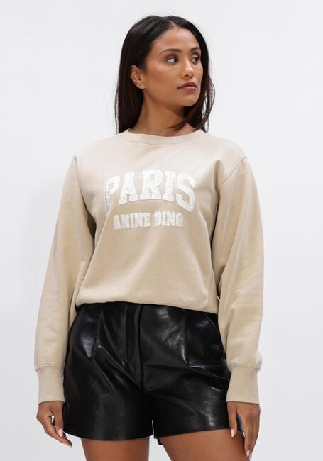 Beige ANINE BING Truien/vesten HARRY SHRUNKEN SWEATSHIRT PARIS BEIGE - large