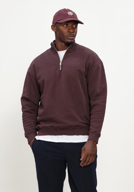 Bordeaux GENTI Sweater HALF ZIP SWEAT - large