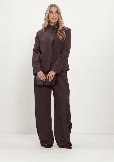 Bruine CO'COUTURE Wijde broek ACILECC LEG PLEAT PANT - large