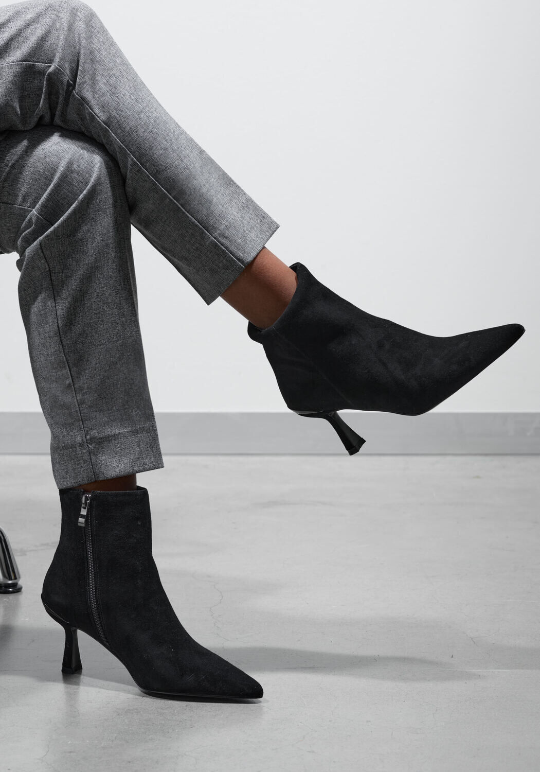 Zwarte STEFANO LAURAN Enkellaarsjes BOTIN - large