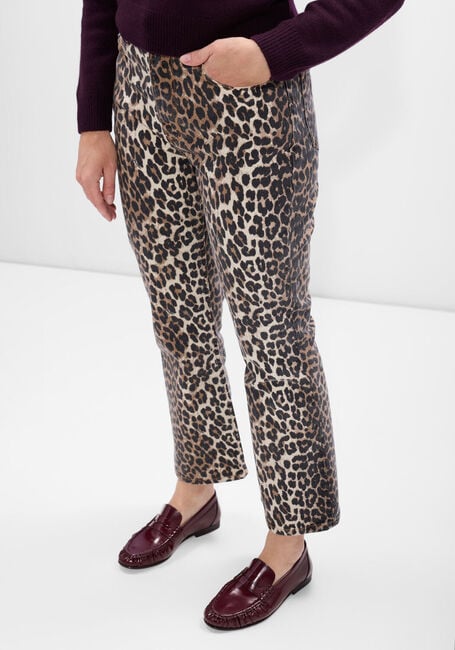 Multi GANNI Straight leg jeans PRINT DENIM BETZY CROPPED - large