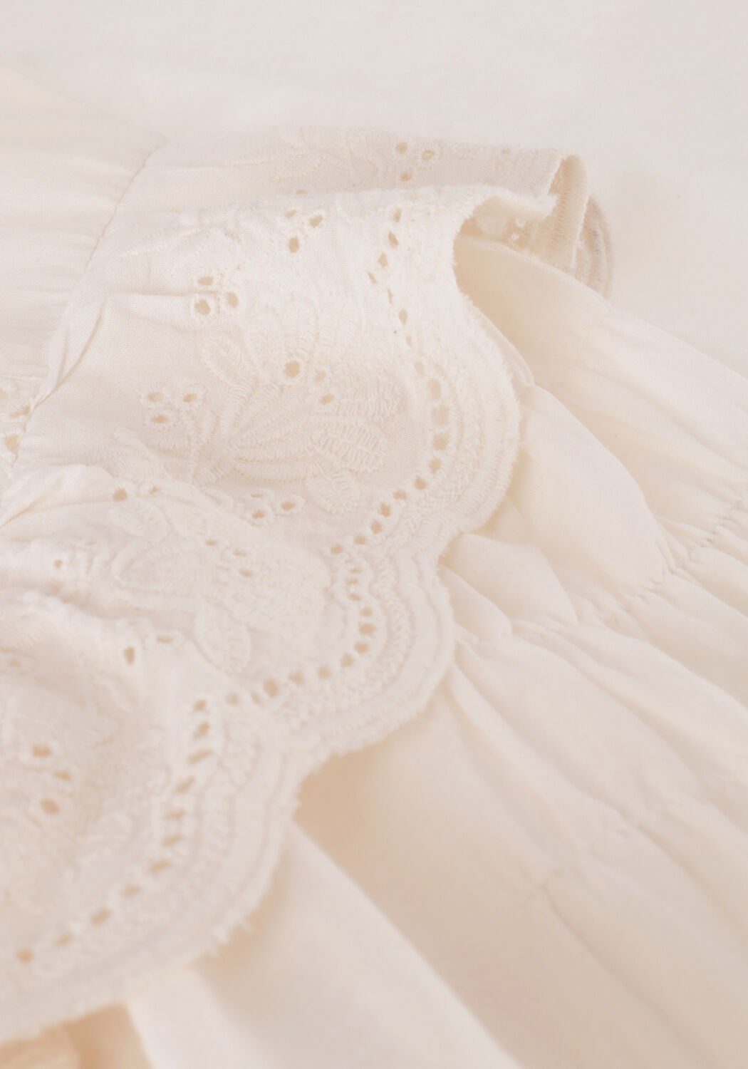 Witte SUMMUM Blouses BLOUSE COTTON VOILE EMBROIDERY - large