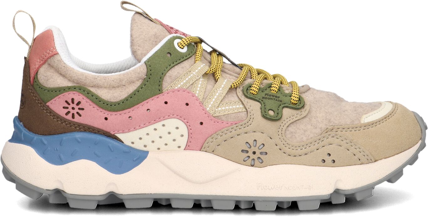 Flower Mountain Lage Sneakers Dames Yamano 3 Woman Kaiso, Maat: 41, Materiaal: Textiel, Kleur: Beige