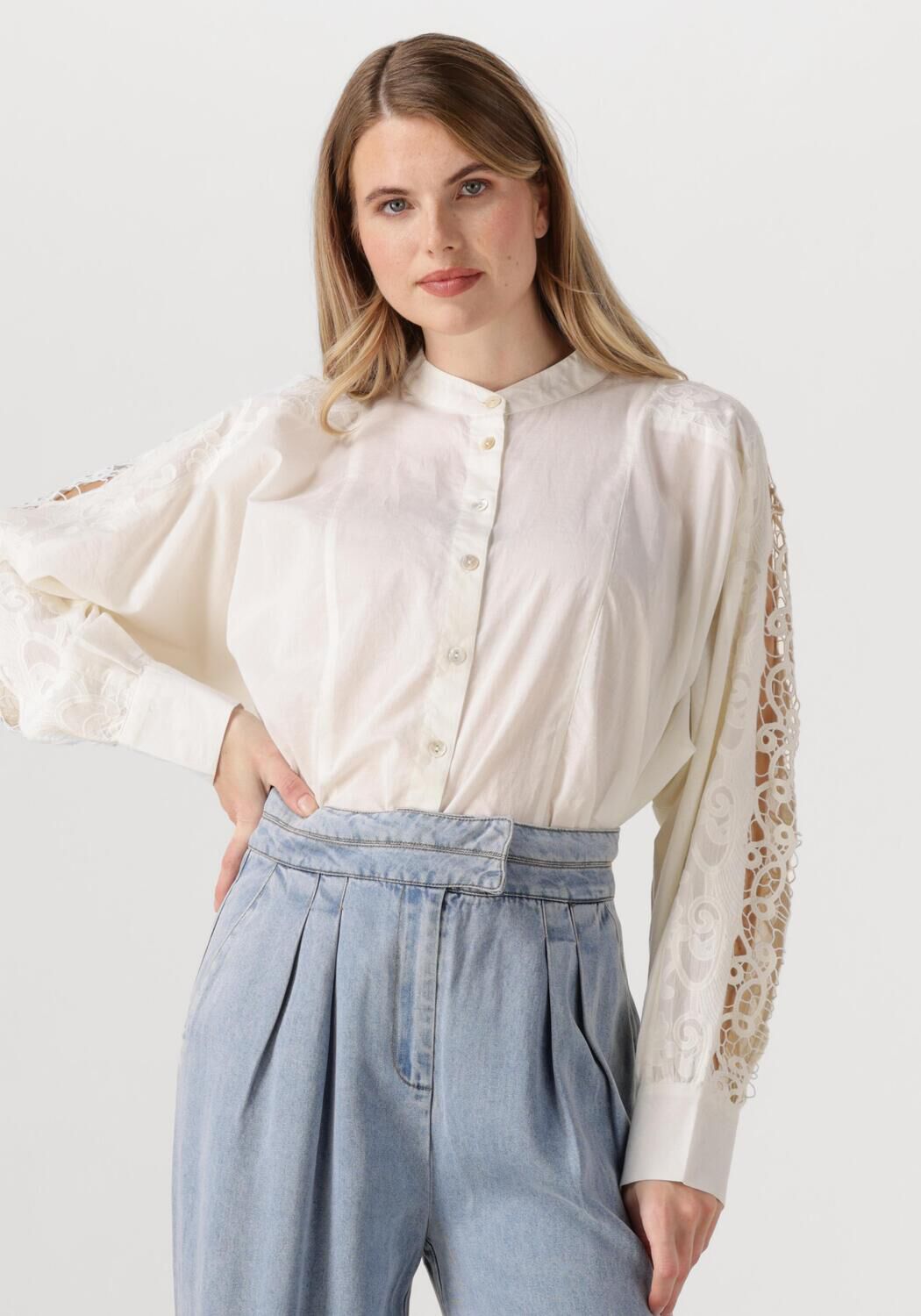 AAIKO Blouse Dames Indies Co 519, Maat: S, Kleur: Wit afbeelding 1