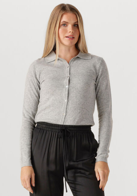 Lichtgrijze RESORT FINEST Vest POLO SHORT CARDIGAN - large