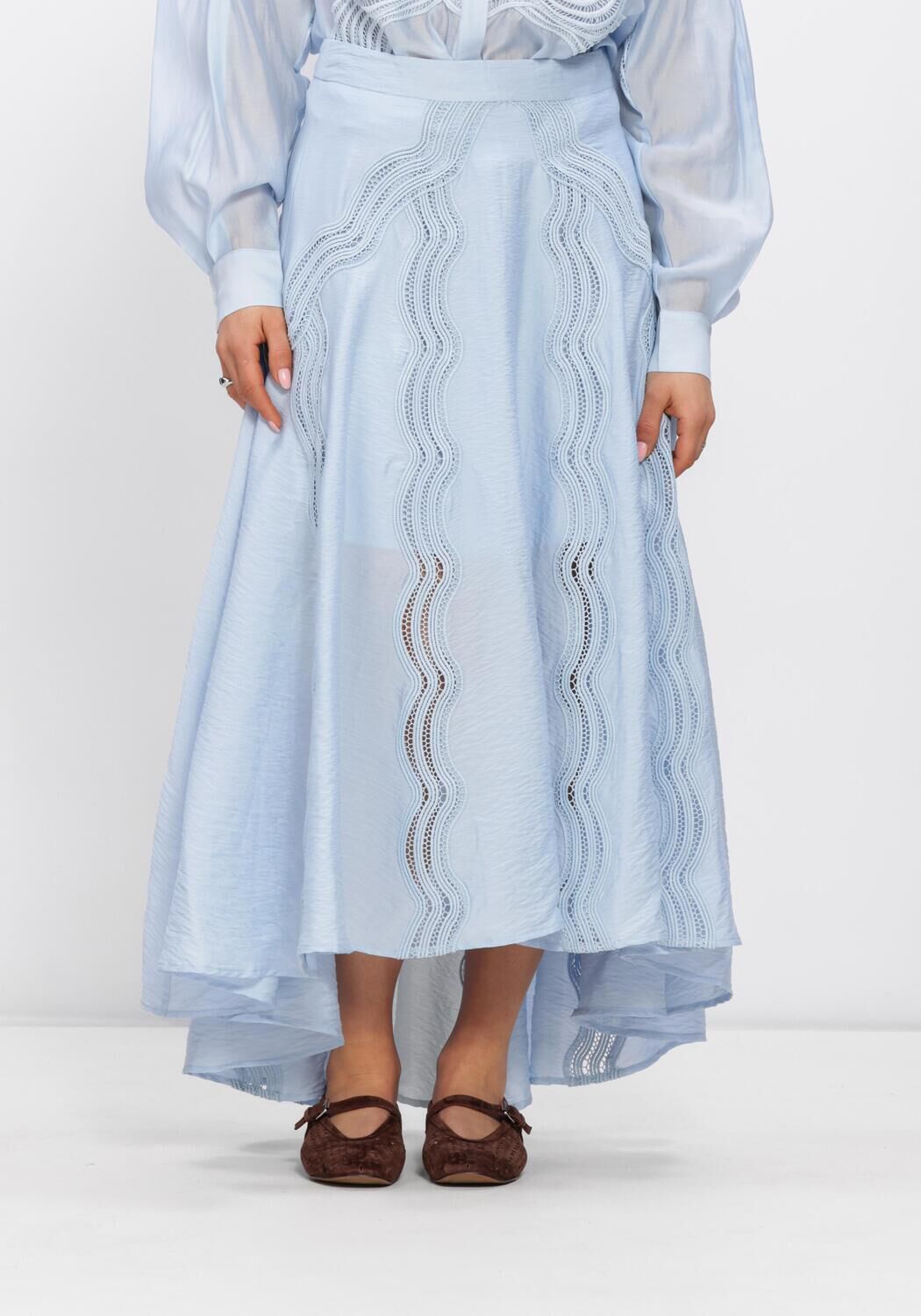 Copenhagen Muse Maxirok Dames Cmcole-skirt, Maat: XL, Kleur: Lichtblauw afbeelding 1