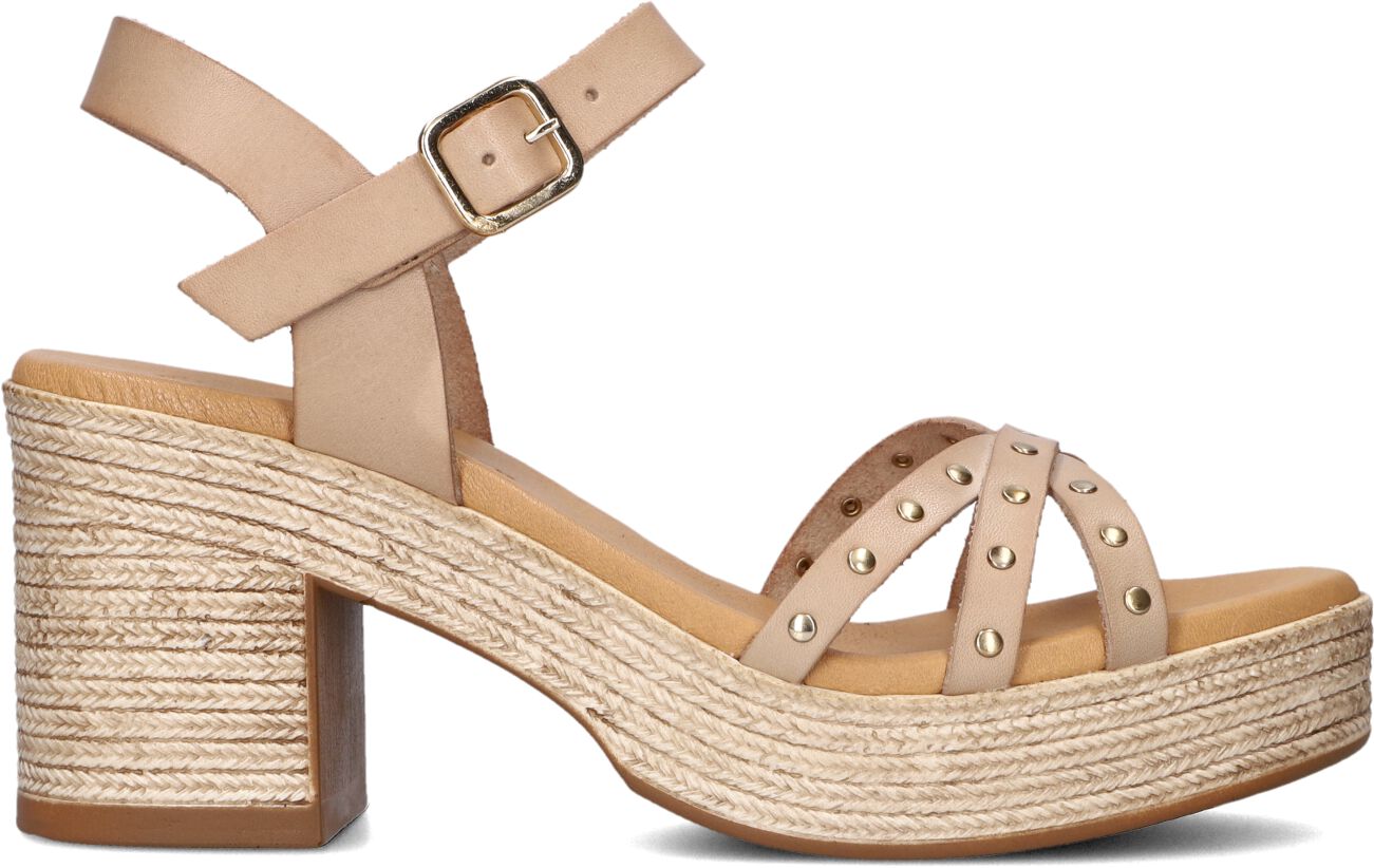 Stefano Lauran Dames Led Sandaal Met Studs Th, Maat: 41, Materiaal: Leer, Kleur: Nude