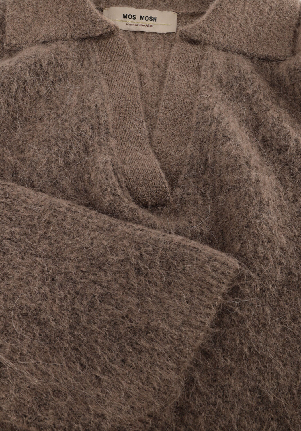 Bruine MOS MOSH Trui MMTHORA AIDY POLO KNIT - large