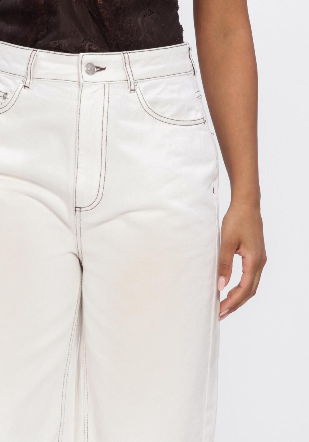 Witte HERSKIND Tops & T-shirts EMILY DENIM SHORTS - large