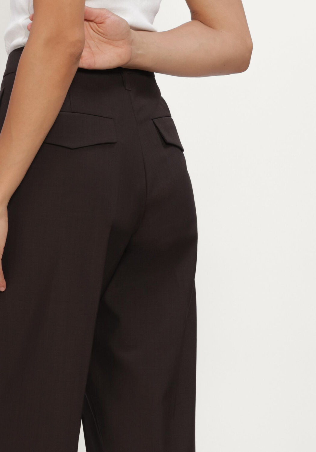 Bruine HERSKIND Broeken IVANO MID WAIST PANTS - large