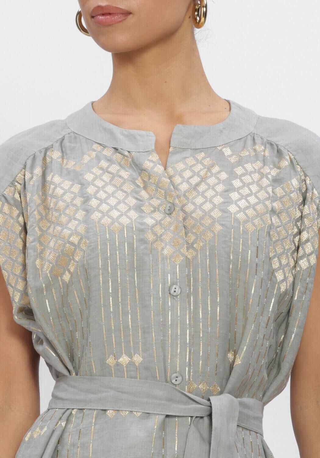 Grijze GREEK ARCHAIC KORI Midi jurk S26K-4083196 - large