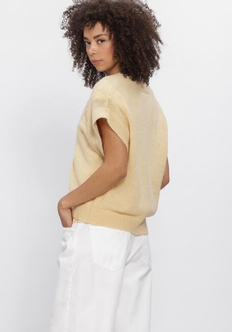 Butter yellow DANTE6 Top ZYRA SHORT SLEEVE CARDIGAN - large