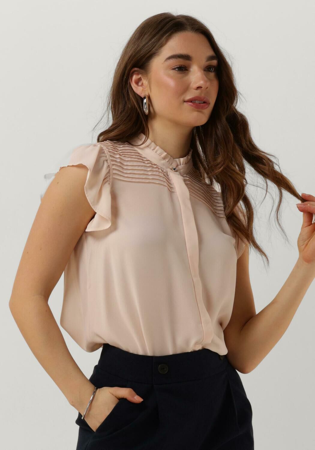 Bruuns Bazaar Top Dames Camilla Nicole Shirt, Maat: 40, Kleur: Roze
