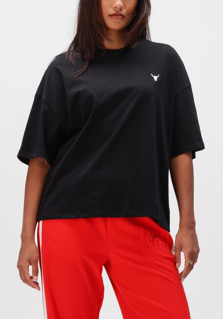 Zwarte ALIX THE LABEL T-shirt LADIES KNITTED BULL T-SHIRT - large