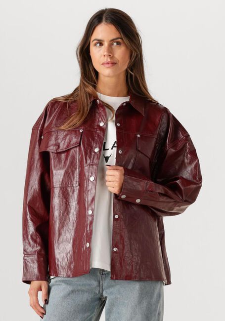 Bordeaux ALIX THE LABEL Blouses FAUX LEATHER BLOUSE - large