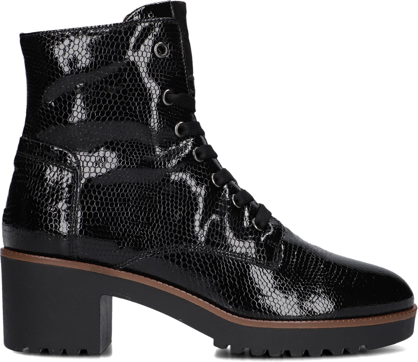 DL Sport Veterboots Dames 6410, Maat: 41, Materiaal: Lakleer, Kleur: Zwart