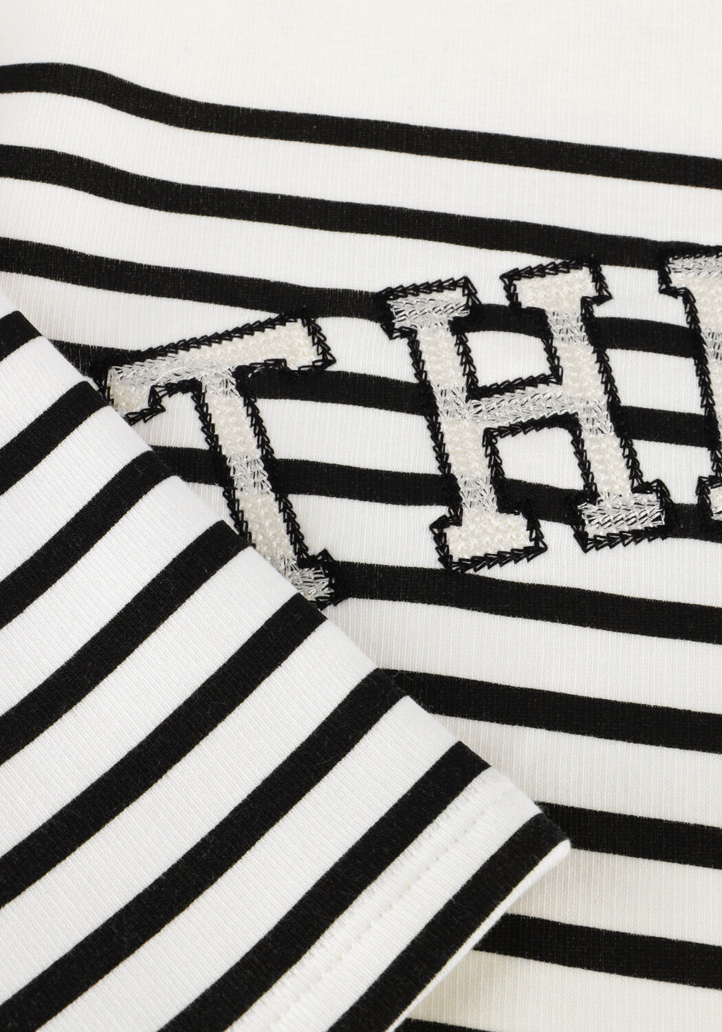 Witte ALIX THE LABEL Sweater LADIES KNITTED STRIPE SWEATER - large