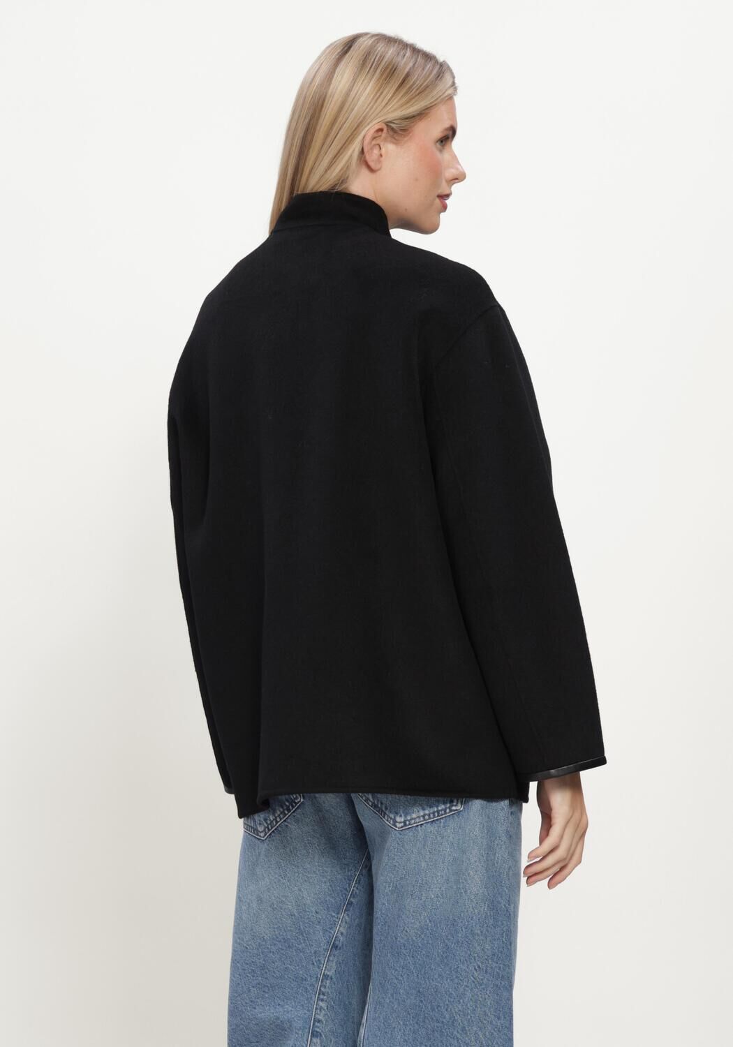 Zwarte ALTER EGO Jack NIA WOOL COAT - large
