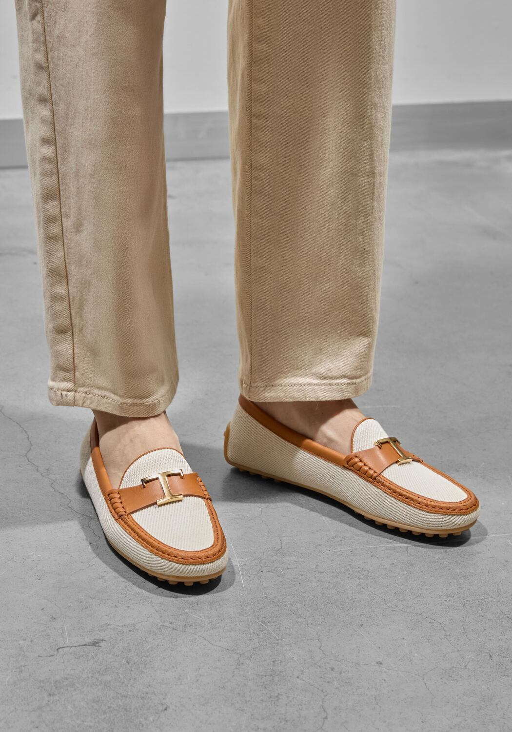 Creme TOD'S Mocassins GOMMA 10L MOCASSINO - large