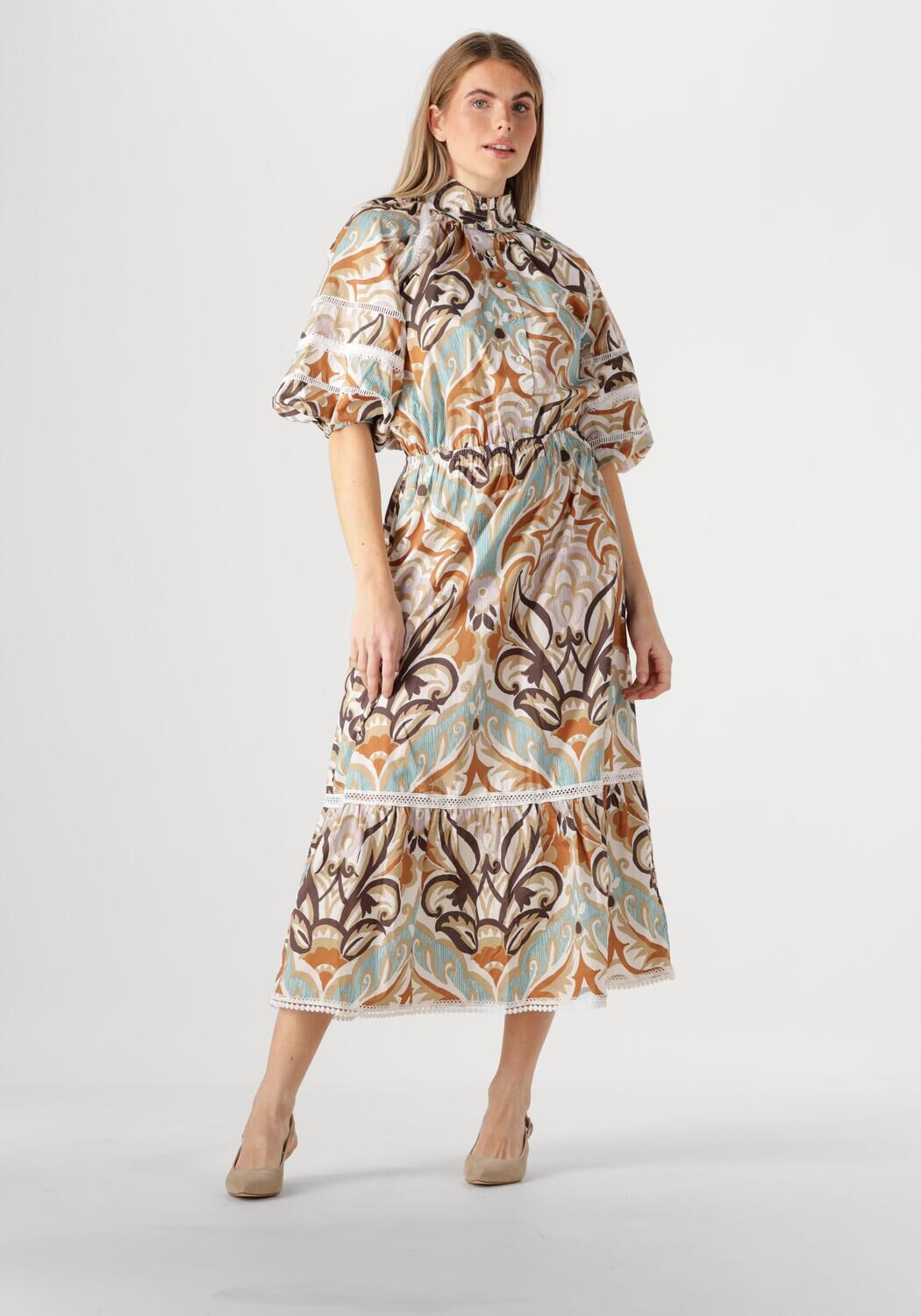 Dea Kudibal Maxi Jurk Dames Elina, Maat: L, Kleur: Bruin