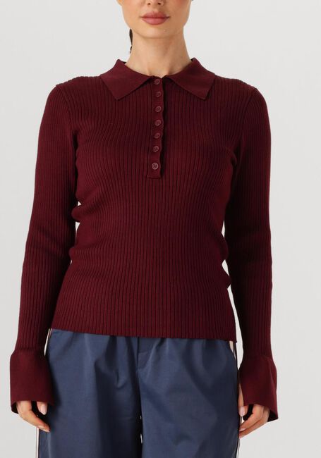 Bordeaux CO'COUTURE Trui BONNY POLO LONG SLEEVE - large