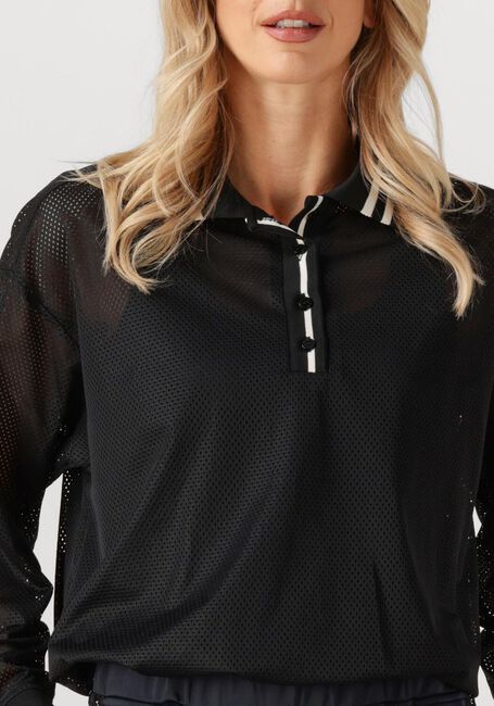 Zwarte HAUTE L'AMITIÉ Tops & T-shirts DRIFT POLO BLOUSE - large