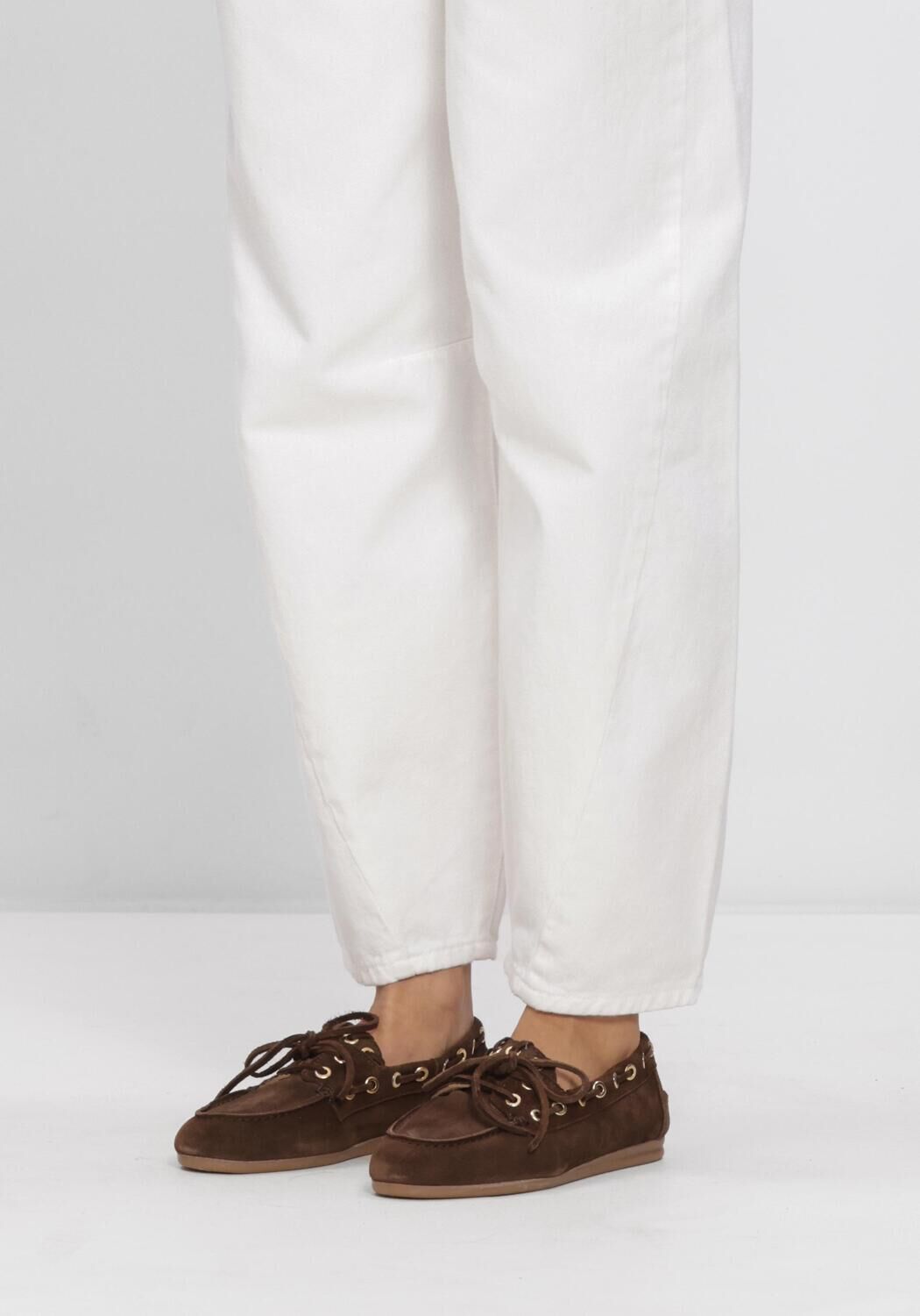 Bruine POSA Mocassins BOAT LOAFER SADDLE STICH - large