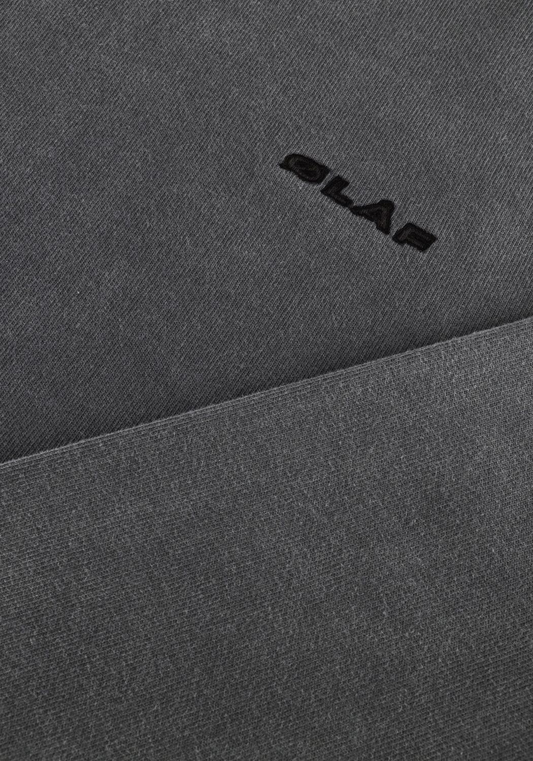 Donkergrijze OLAF HUSSEIN T-shirt WASHED STUDIO LS TEE - large