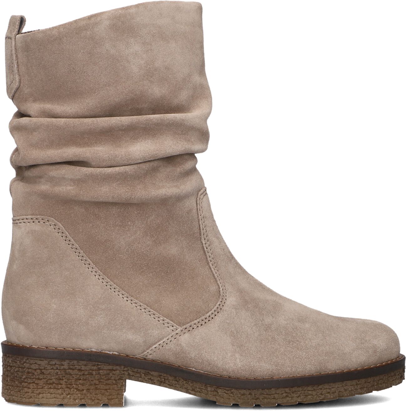 Gabor Enkellaarsjes
Dames 013, Maat: 38,5, Materiaal: Suède, Kleur: Beige