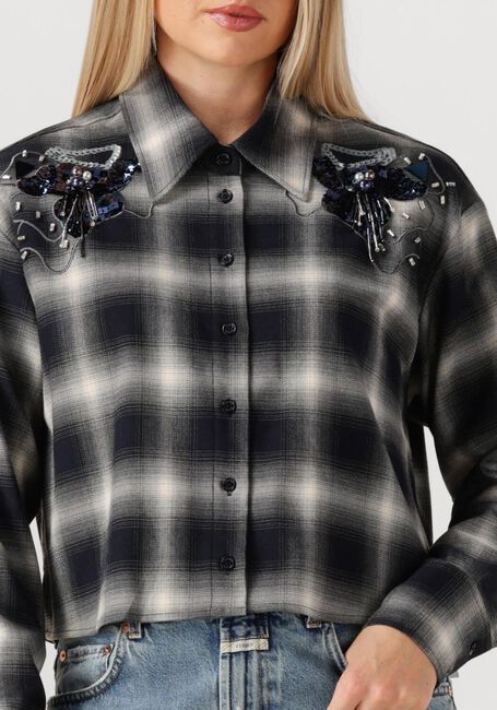 DANTE6 EASON CHECK EMBALLISHED SHIRT - large