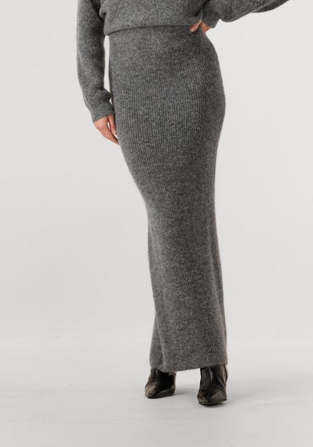 Grijze DANTE6 Maxirok SUZY KNITTED LONG SKIRT - large