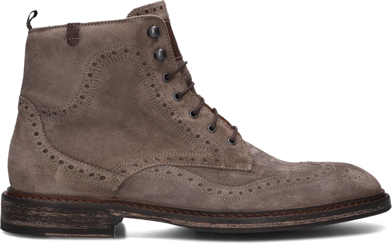 Floris van Bommel Veterboots Heren Sfm-80035, Maat: 45⅓, Materiaal: Suède, Kleur: Taupe