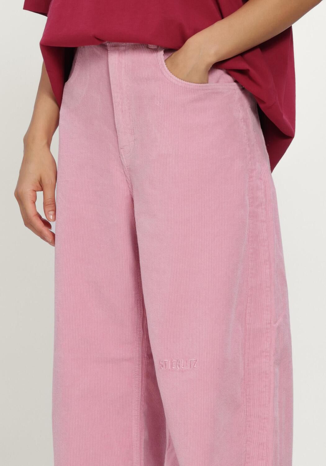 Roze STIEGLITZ Wijde broek MIMI - large