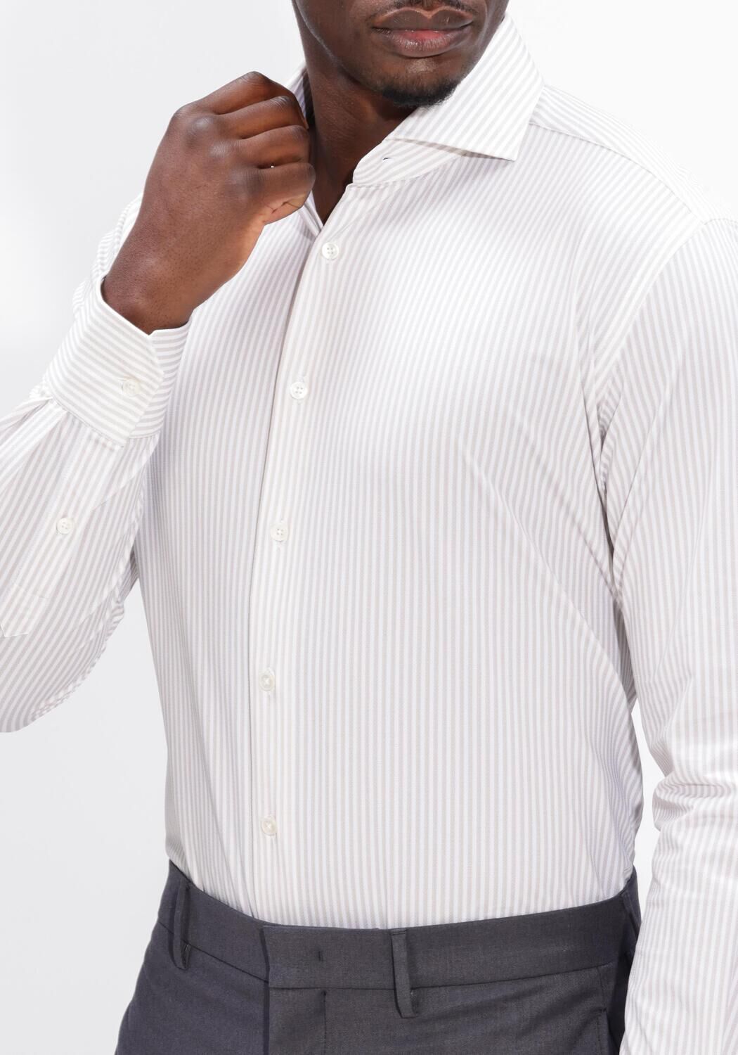 Witte XACUS Klassiek overhemd ACTIVE SHIRT 520ML - large