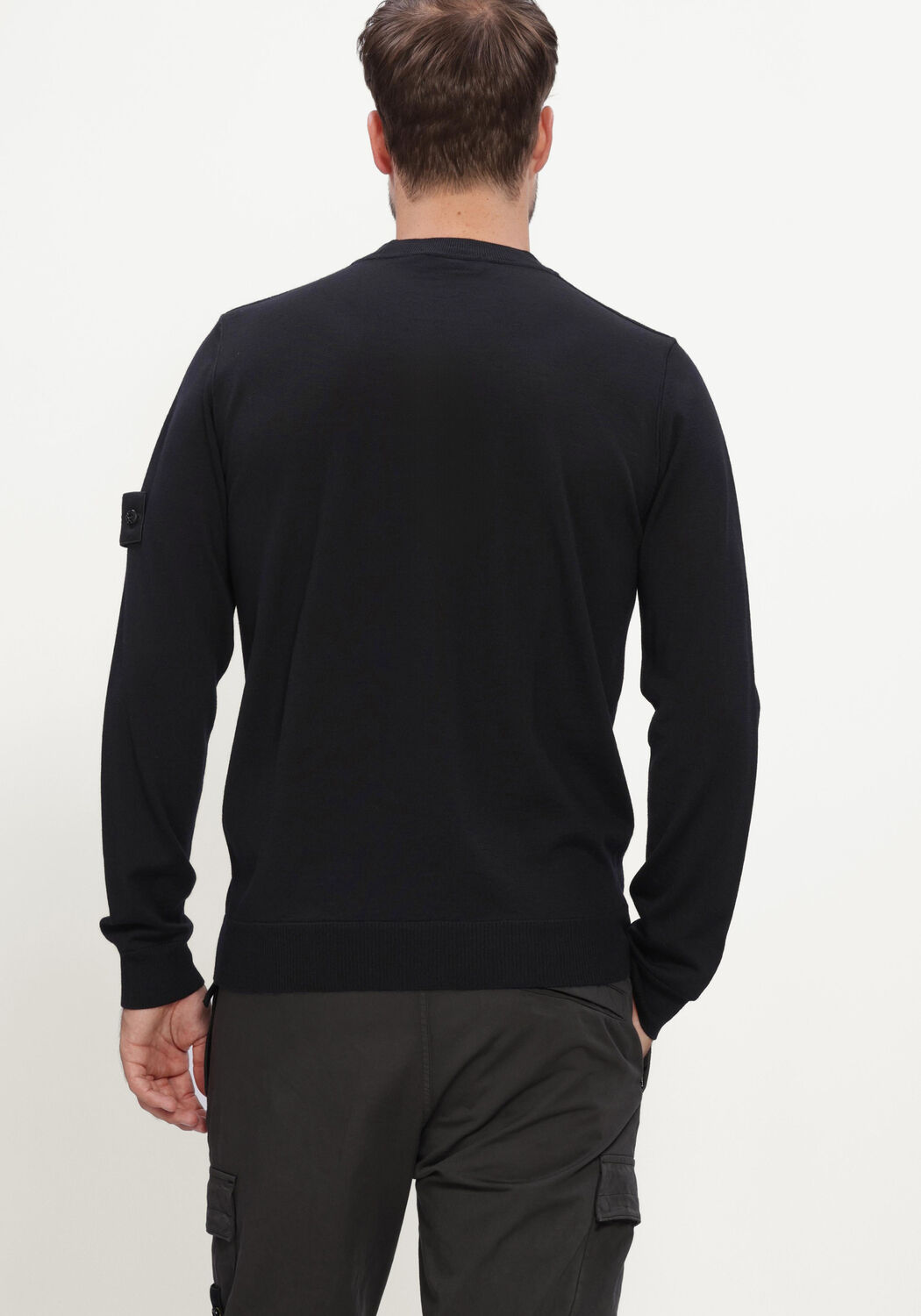 Zwarte STONE ISLAND Trui CREW NECK S00FC - large