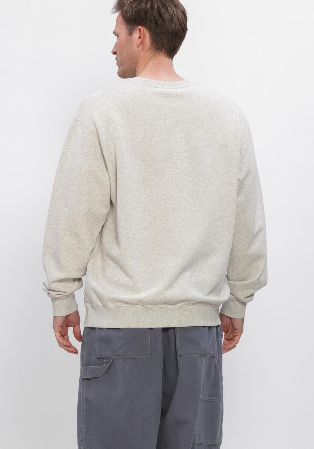 Grijze FOR&Eacute;T Sweater BELLIS SWEATSHIRT - large