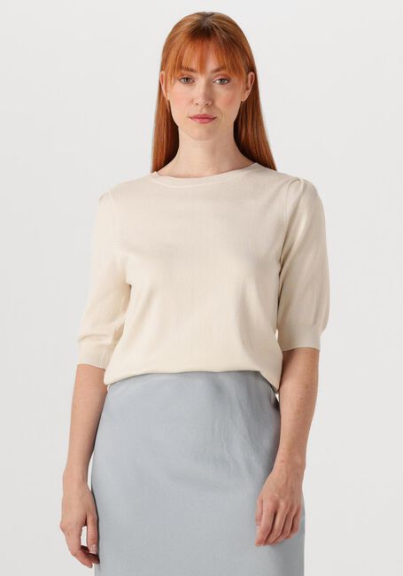 Ecru SUMMUM Top SHORT SLEEVE SWEATER - large
