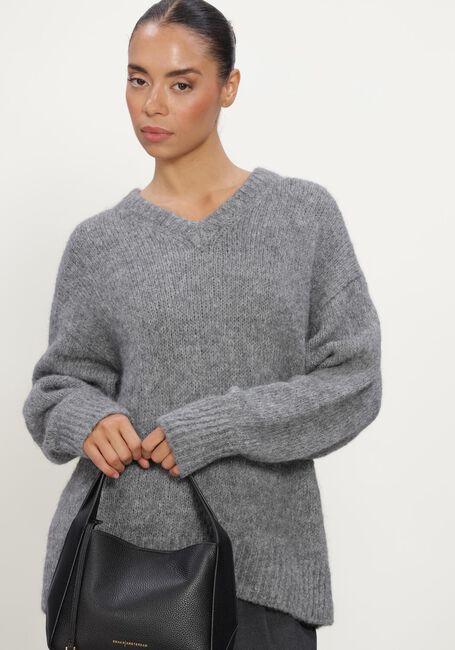 Grijze FILIPPA K Truien/vesten HAIRY ALPACA V-NECK SWEATER - large