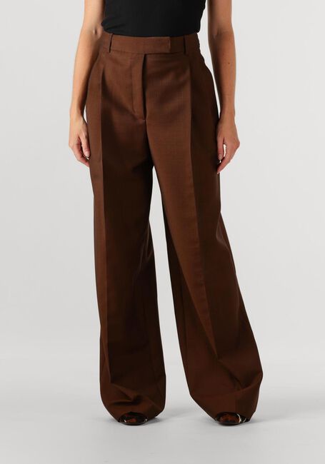 Bruine ROHE Pantalon DUAL TONE PIQUE TROUSERS - large