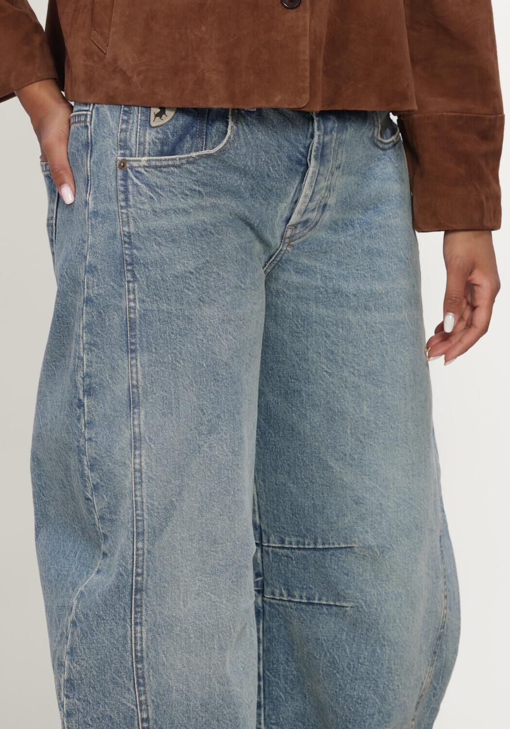 Lichtblauwe LOIS JEANS Wide jeans ALIANA - large